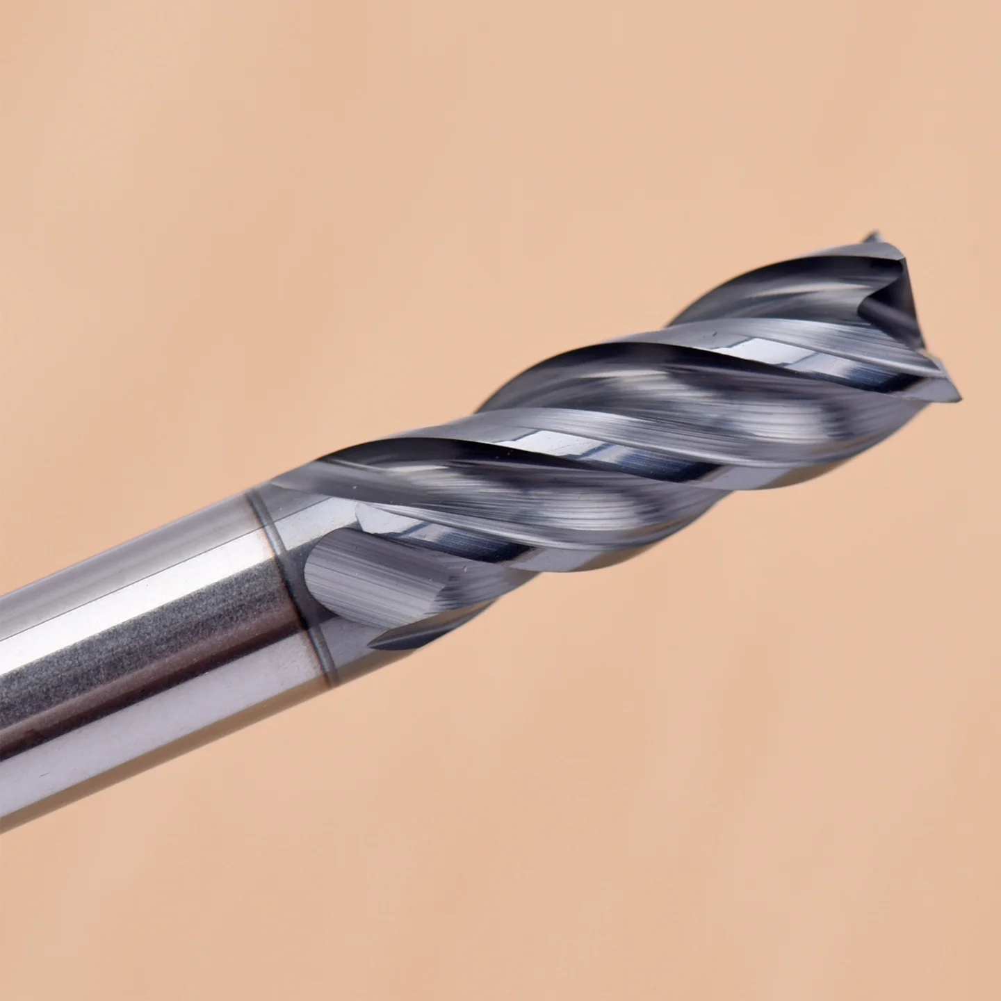 Jinli 4-Flute AlTin Coated Carbide High-Gloss Edge Milling Cutter High-Precision Mirror Finish ODM for Stainless Steel Special