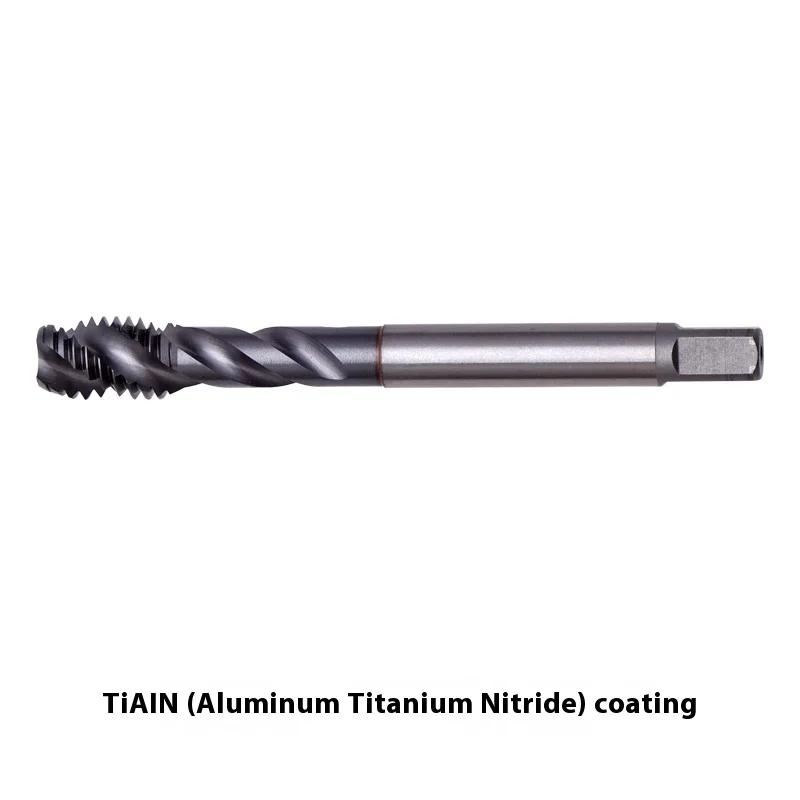 KEUECNC Tiain Coated Hrc 58-62 Hardened Cobalt-Containing Spiral Machine Tap Stainless Steel Fine Thread Left Cutting Blind Hole