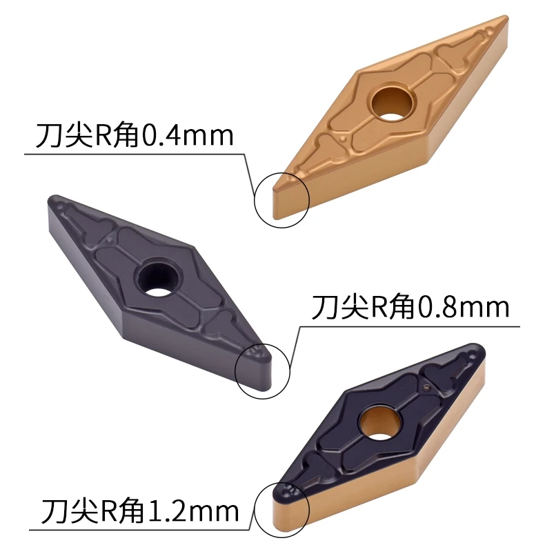 Instead T9125 VNMG160404-TM 160408 KM240B T9115 OEM Machined Steel Parts Titanium Aluminum Nitride Coating 45HRC Hardness for