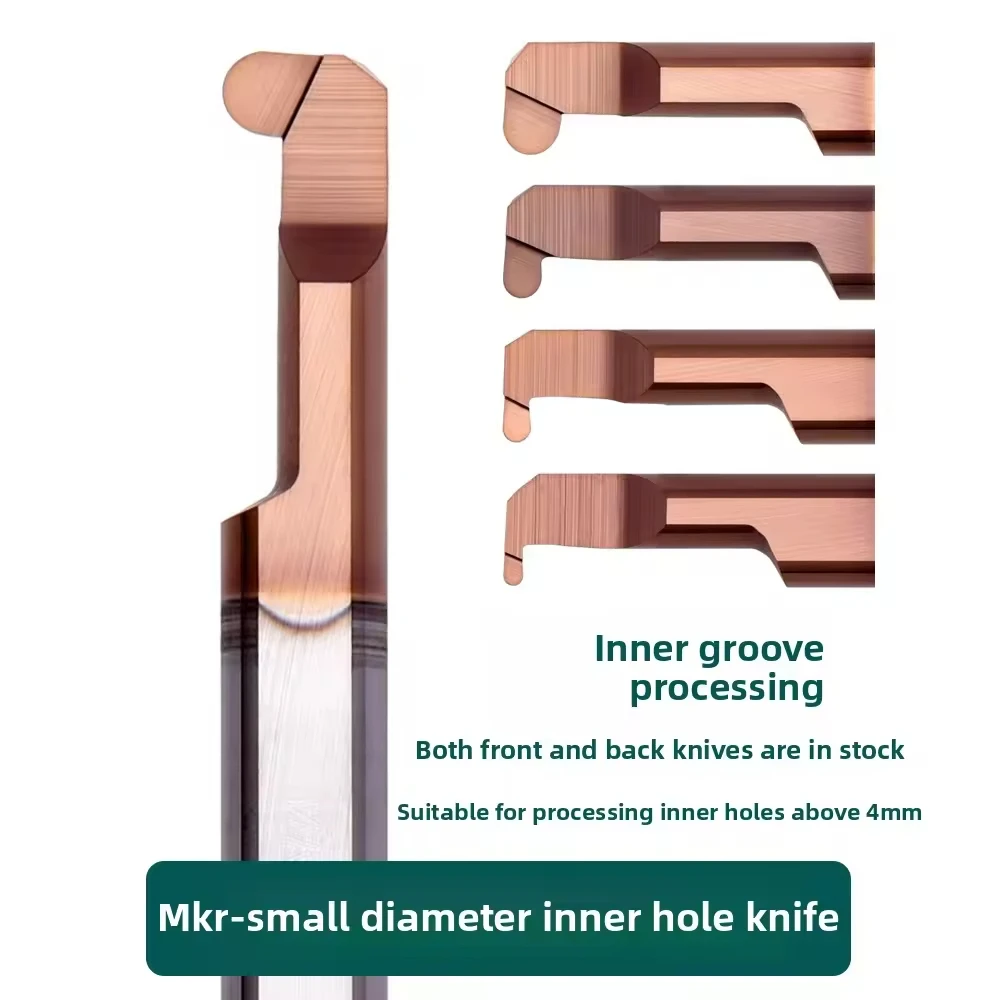 KEUE CNC MKR 5R1.0 L15 High-Precision Carbide Non-Coolant Through Metric Groove Cutter Set-MKR Series for Boring & Milling Tools