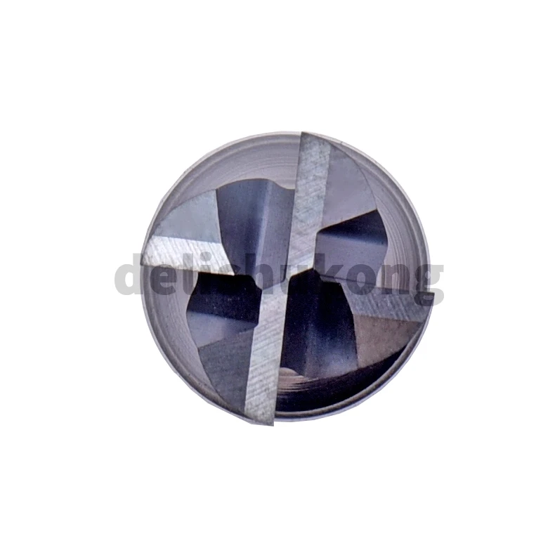 60-degree AlTin Coated Hard Alloy 4-edge End Mill 2 Flutes HRC45 Milling Cutters Stainless 304P20P22 OEM High-efficiency Cutting