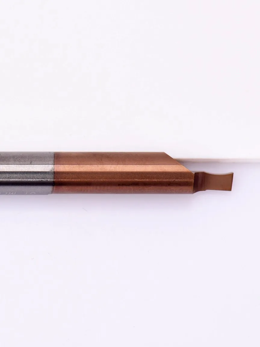 Small Hole End Face Grooving Tool St-Mfr 4B1.0 L15-27.3L T2.0 Bronze Coating Inclined Positioning OEM Customizable