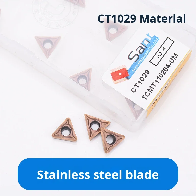 KEUE CNC Dalian Shante Triangle Stainless Steel Blade with 3-Year Warranty Model Numbers TCMT110204-UM TCMT110208-UM CT1029
