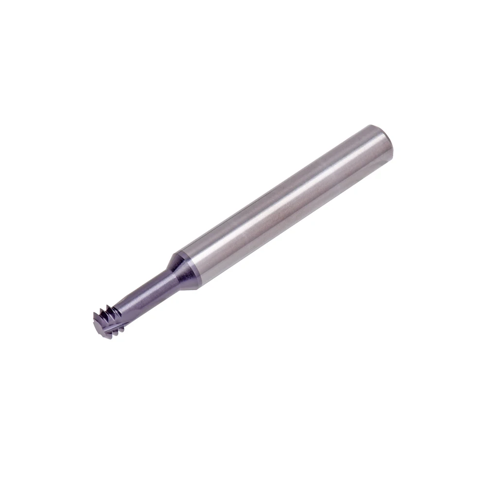 Carbide Four-Flute Thread Milling Cutter HRC65 45 Helix Conventional Milling Model M14*2.0 Metric System