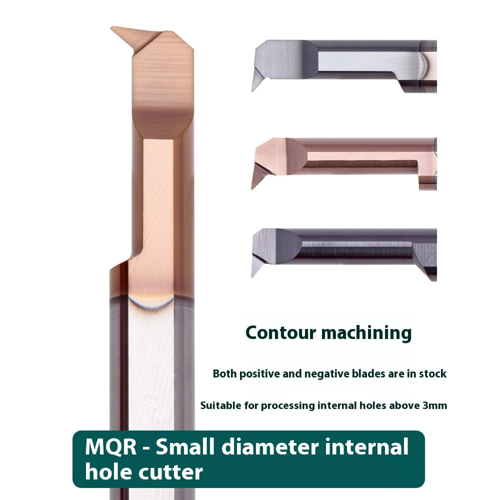Small Diameter Tungsten Steel Single-Head Profiling Turning Tool Mqr 6R0.2 L22 47&deg; Angle Internal Boring Tool