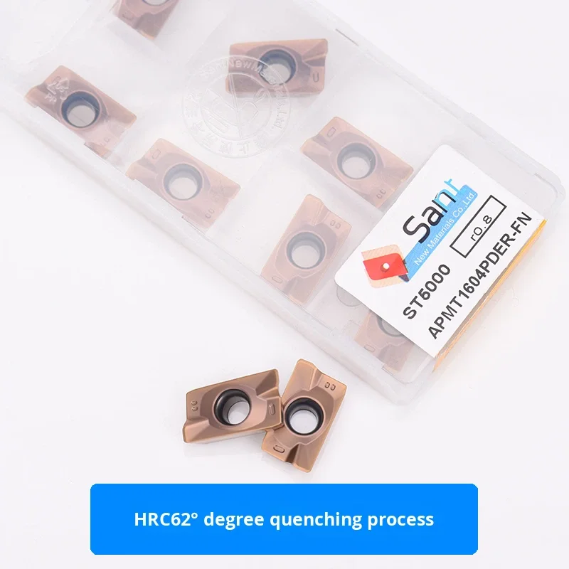 KEUC CNC Dalian SANT Tungsten Steel 62 HRC Milling Inserts ODM APMT1604PDER-FN ST5000