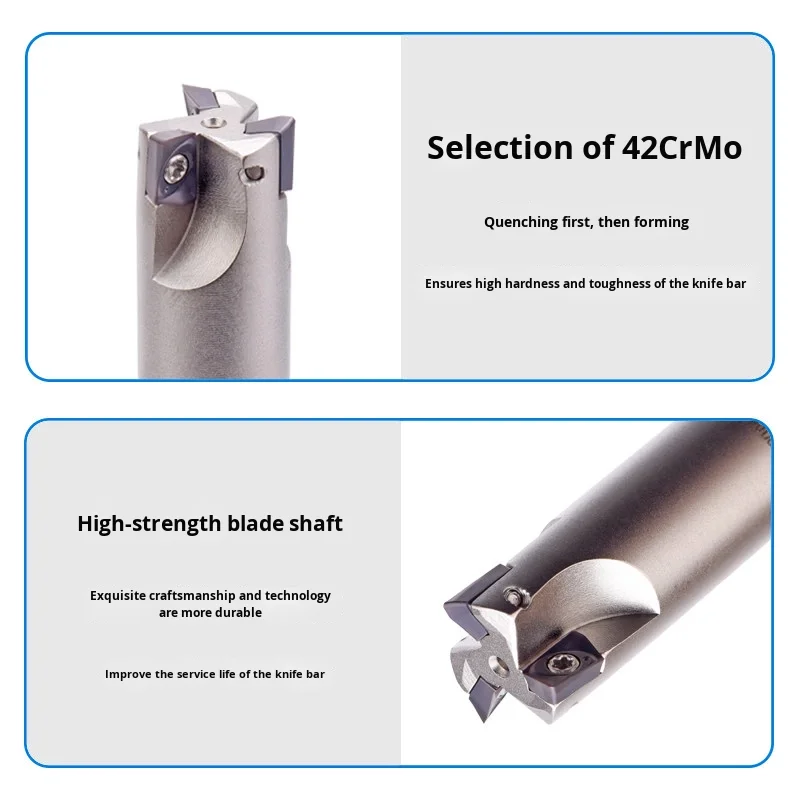 ESE Milling Cutter Shank Replacement Coated Tungsten Steel CNC 8-16mm Double Edge JDMT070208R JDMT070204R Hardened