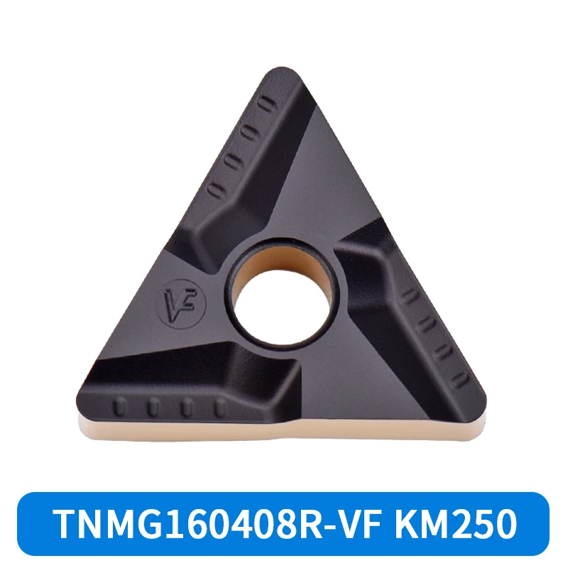 TNMG160404/160408R-VF L-VF KM250 Two-Color Coated Alloy Steel CNC Triangle Shape Turning Tool