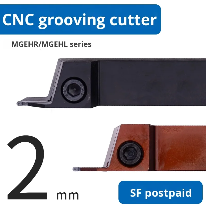 HONGZHONG MGEHR2020-2 Outer Diameter Grooving Tool Holder Outer Cutting Truncating Knife Turning Tool 42-60 HRC Straight CNC
