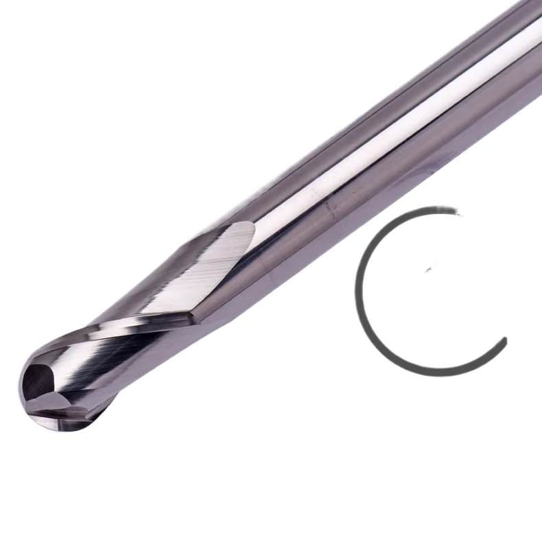 65-Degree Metal Ceramic Ball End Milling Cutter Non-coated Vertical 2 Cutting R1.5 R2.5 R3 OEM Customizable Mirror Machining