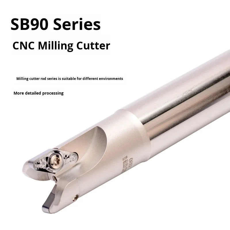 SB90 Right Angle CNC Milling Cutter Disc SB90-50R3VC22-22R-4T Inserts R3 Hub Aviation Aluminum Nose Non-coated Cutter Disc/Bar