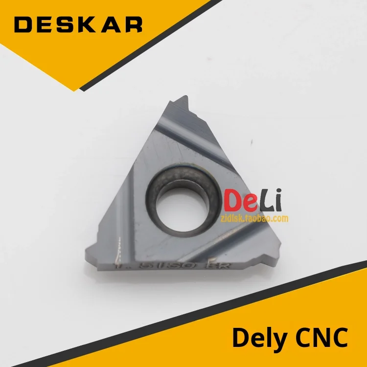 For CNC Threading Inserts 16Er Ag60 Ag55 1.0Iso 1.5Iso-3.0Iso Lda Turning Tool 75HRC 6.2mm Hole Diameter