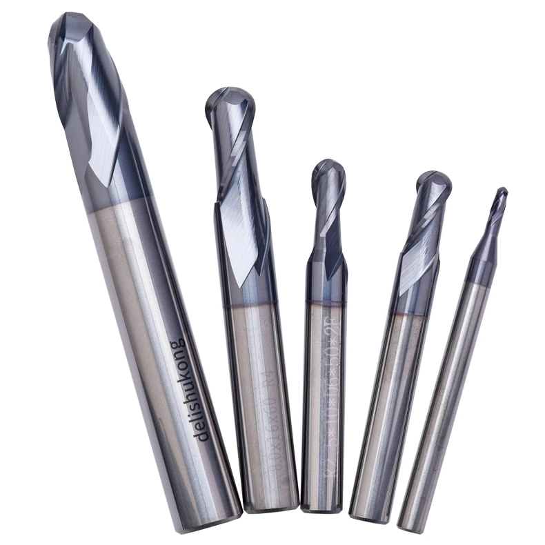 OEM Customizable Full Inspection Tungsten Steel Ball Cutters Carbide Numerical Control Tools R-shaped Heads Altin
