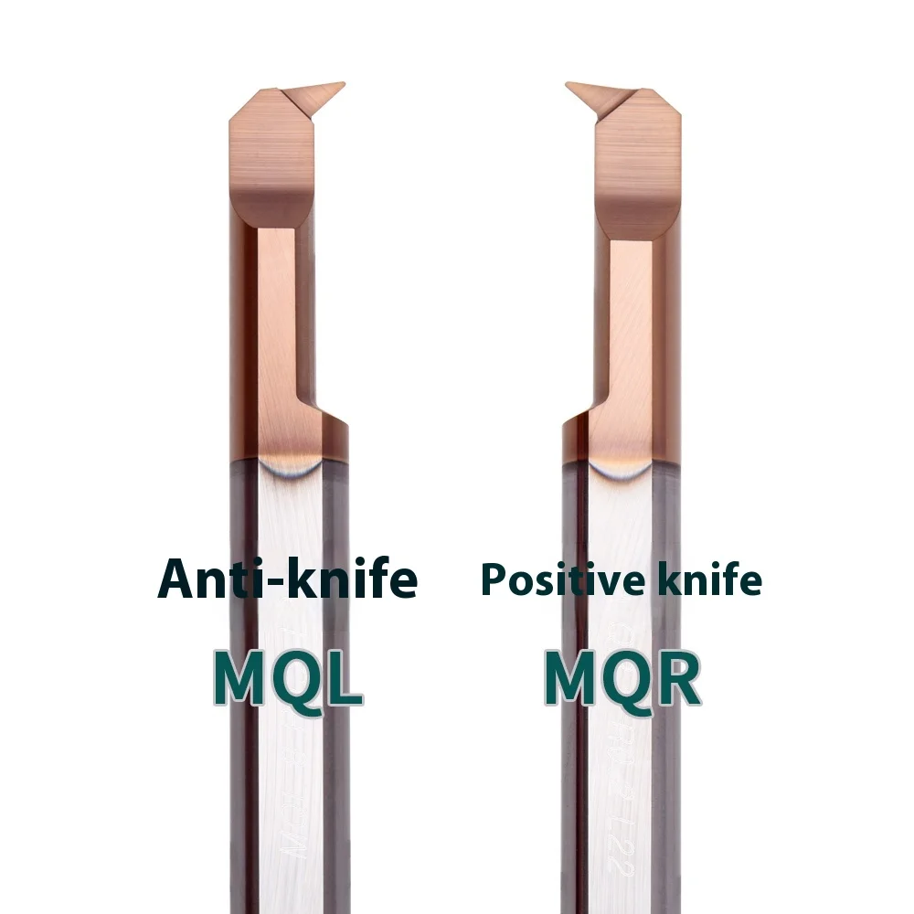 KEUE CNC Precision Tungsten Steel Internal Boring Tool MQR6R 0.2 L22 W 0.05in Precision 4mm Diameter 2-Flute Copper Cutting