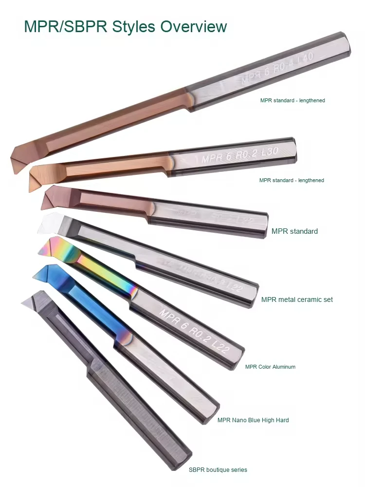 MPR 6R0.2 L22 Shockproof Boring Bar - Tungsten Steel Small Bore Tool For Mirror Finish On Hard Metals