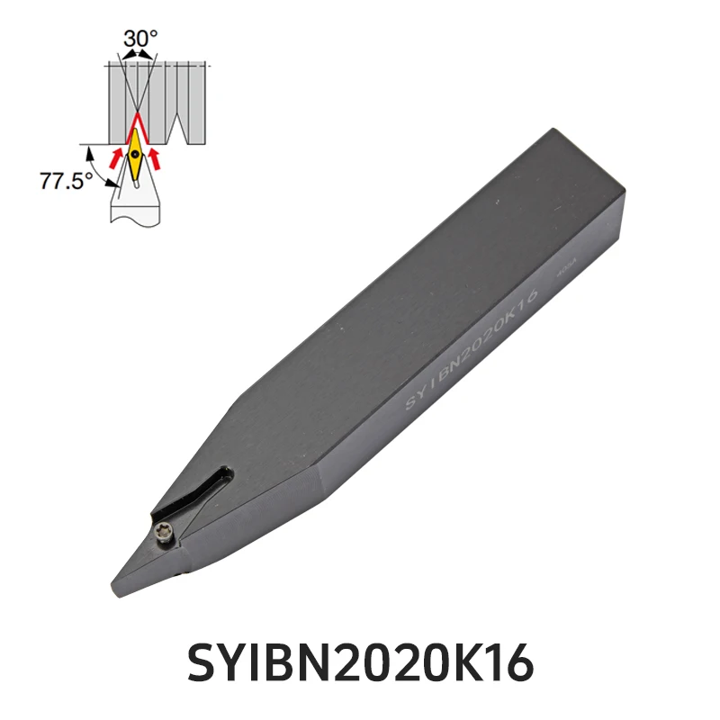 KEUE CNC 25 Degree External Round Point Cutter SYIBN2020K16 HRC42-60 Blade 12mm Max Groove Depth 4mm Pulley Bar Manual Lathe