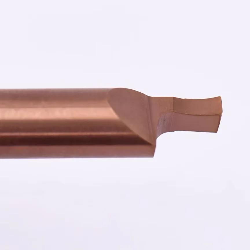Small Hole End Face Grooving Tool St-Mfr 4B1.0 L15-27.3L T2.0 Bronze Coating Inclined Positioning OEM Customizable