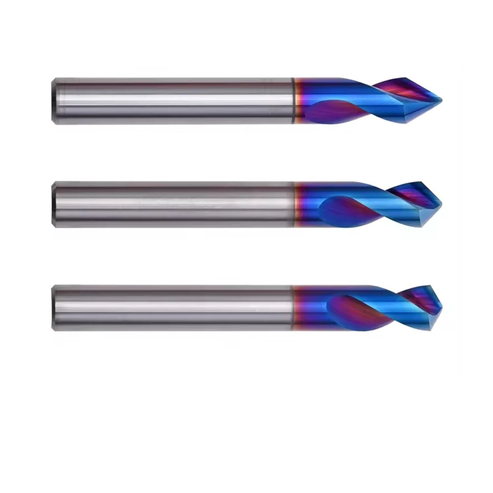 Limited Product: Nano Blue High-hardness 90-degree, 120, 60 Centering Drill, Double-edge Chamfering Cutter, Tungsten Steel