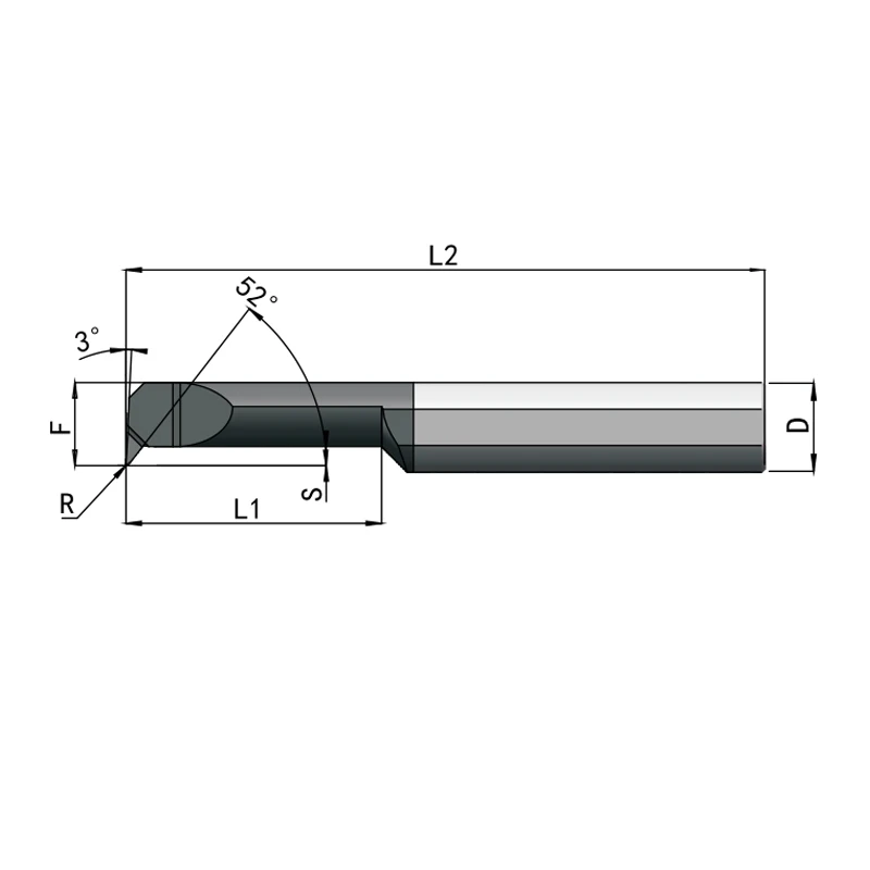 KEUE CNC Solid Carbide Sbqr4 10L R0.1 Machining Tool Stainless Steel Boring Centering Machine Small Hole Chamfering Profile