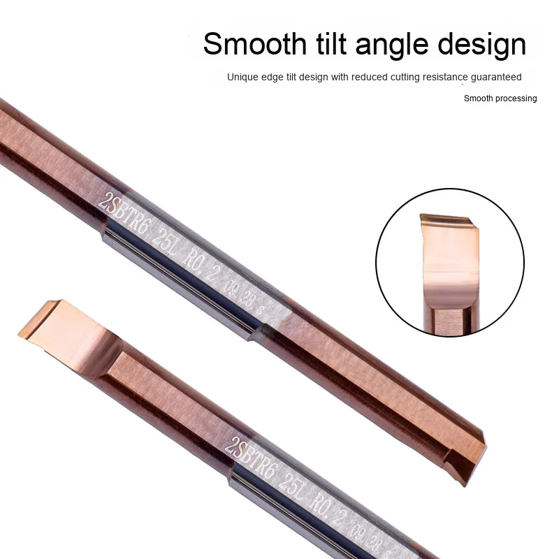 KEUE CNC MTRS CB06RS Double-Headed Carbide Boring Bar-Micro Internal Small Bore Machining Tool Shockproof Design 3-Year Warranty