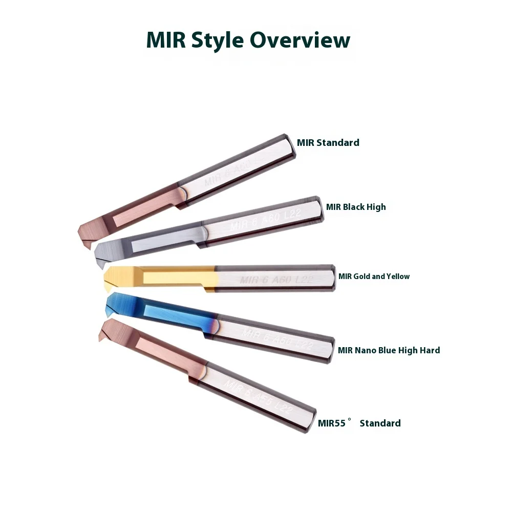 KEUE CNC Mir A60/A55 Alloy Small Tooth Cutter Bar-PVD CVD Coated Tungsten Steel Internal Hole Thread Cutting Tool 40-100
