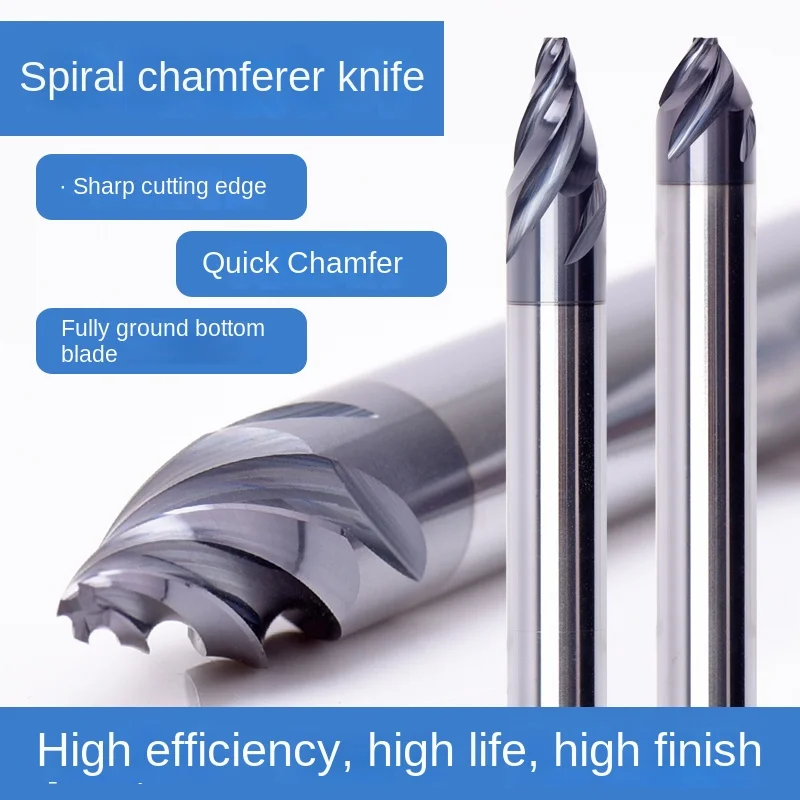Spiral Chamfering Knife 30/60/90/120 Degrees Deburring Carbide Keue CNC 3-Year Warranty Metric