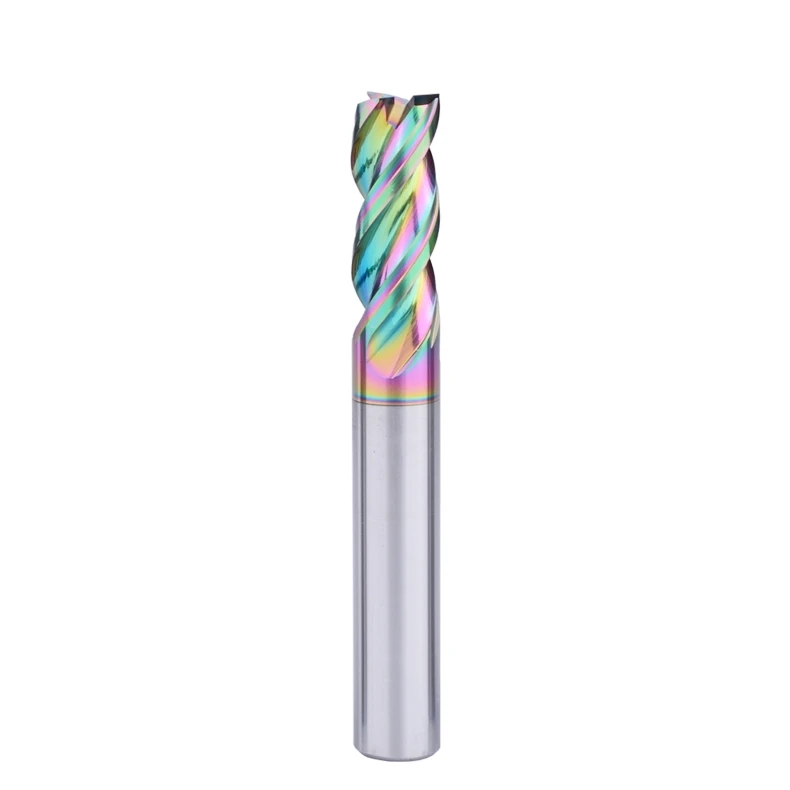 DLC Seven-Color Coated High-Gloss OEM Customizable High-Efficiency High-Gloss Aluminum Cutters U-slot Alloy Milling Tungsten