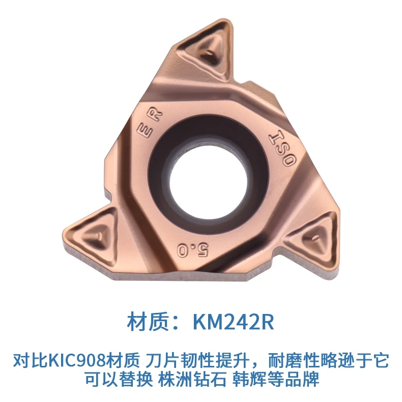 High Performance Stainless Steel Threaded Insert Metric Counterbore Hex Shank Bright Uncoated 22ER IR N55 N60 4.0 5.0 6.0ISO