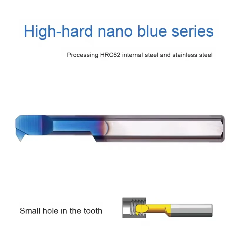 MIR 4a60 L22 Nano Blue Coated 65 Degree Internal Thread Turning & Boring Tool For Hardened Stainless Steel