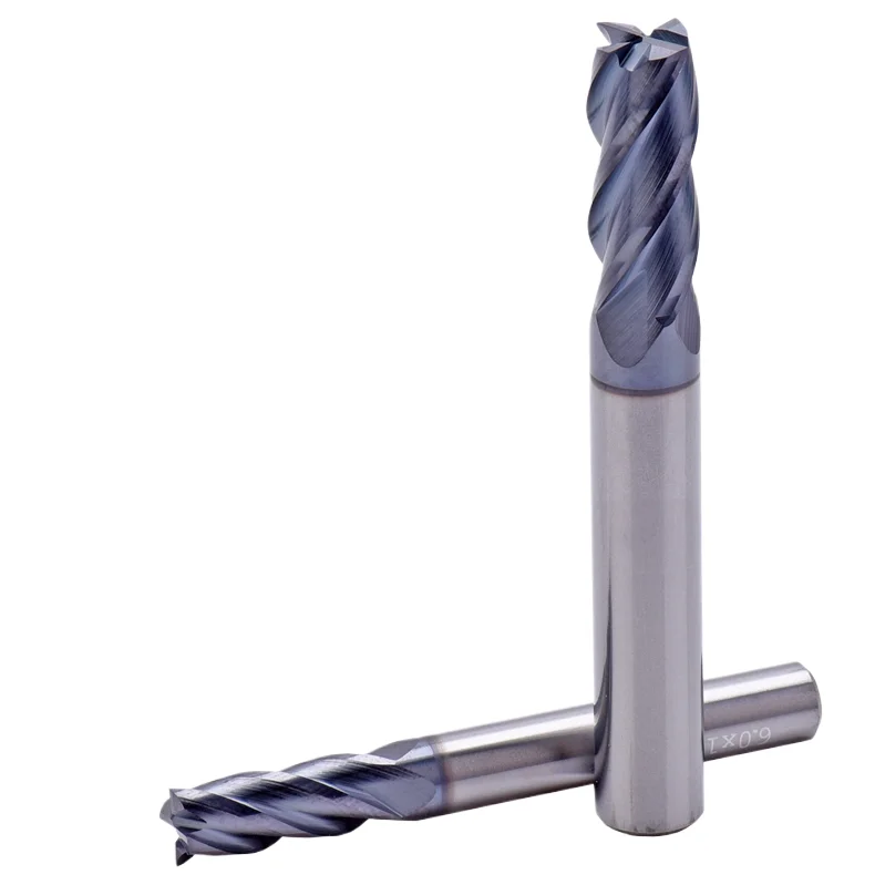 Replace UP210 UM-S4-4-11-4-50 Coated Hardened Common Steel With A Four-edge Flat-head Alloy End Mill
