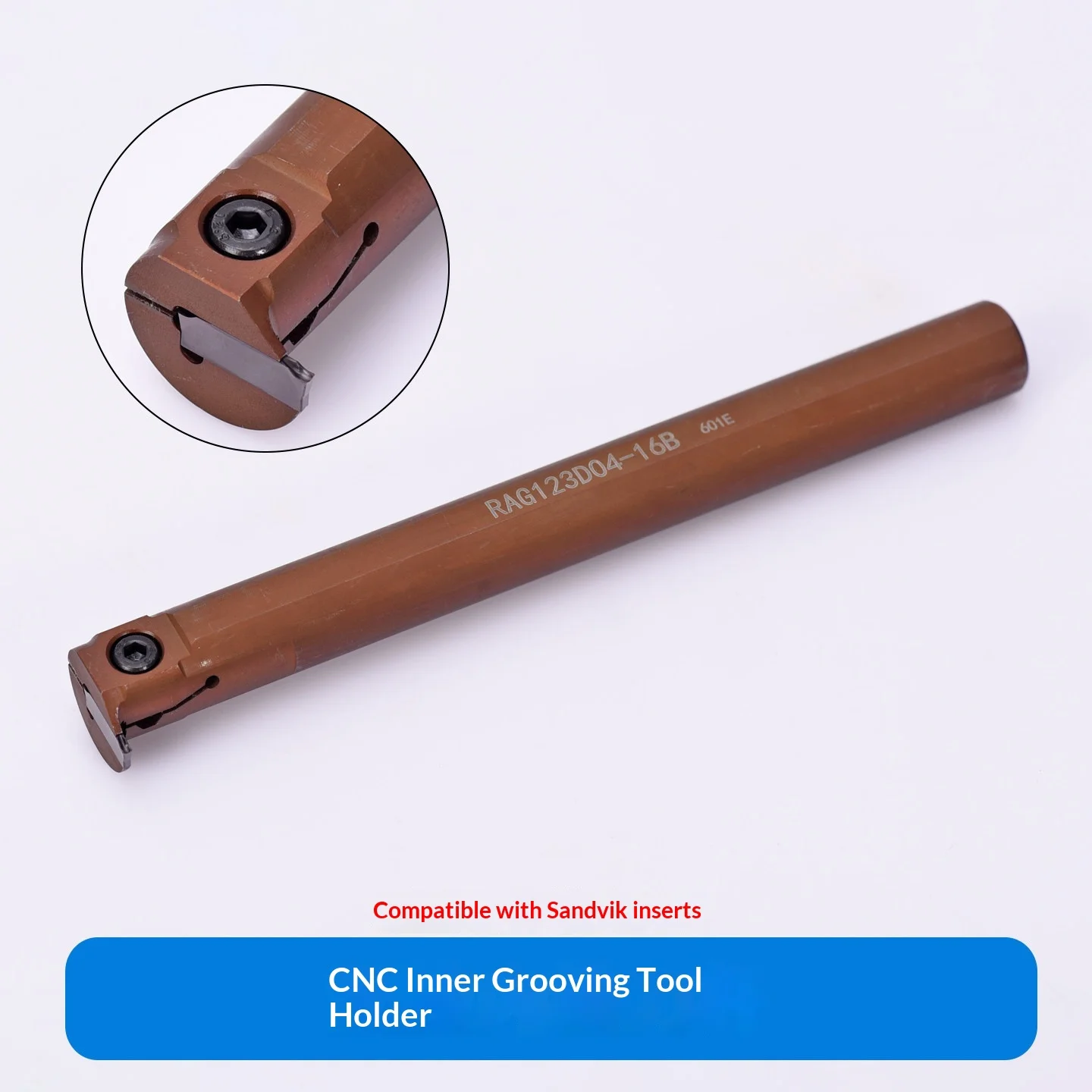 KEUE CNC OEM Internal Grooving Tool Holder for N123 Inserts RAG123D04-16B/D06-20B/06-25B