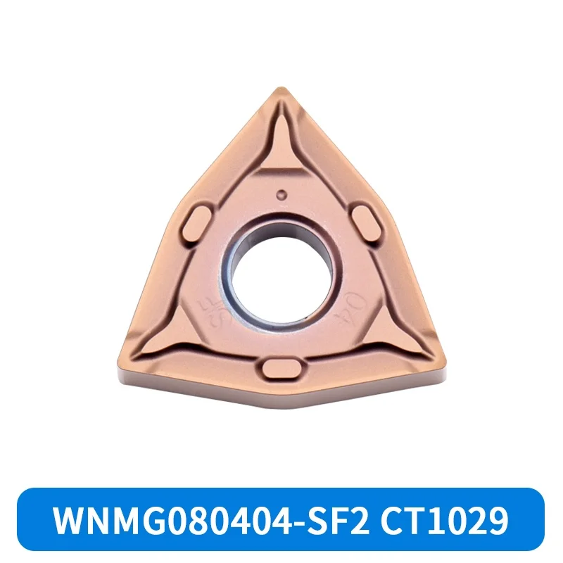 KEUE CNC WNMG080404-SF2/WNMG080408-SF2/CT1029 Triangle Stainless Steel Special CNC Blade for Chip Breaking Processing 3-Year