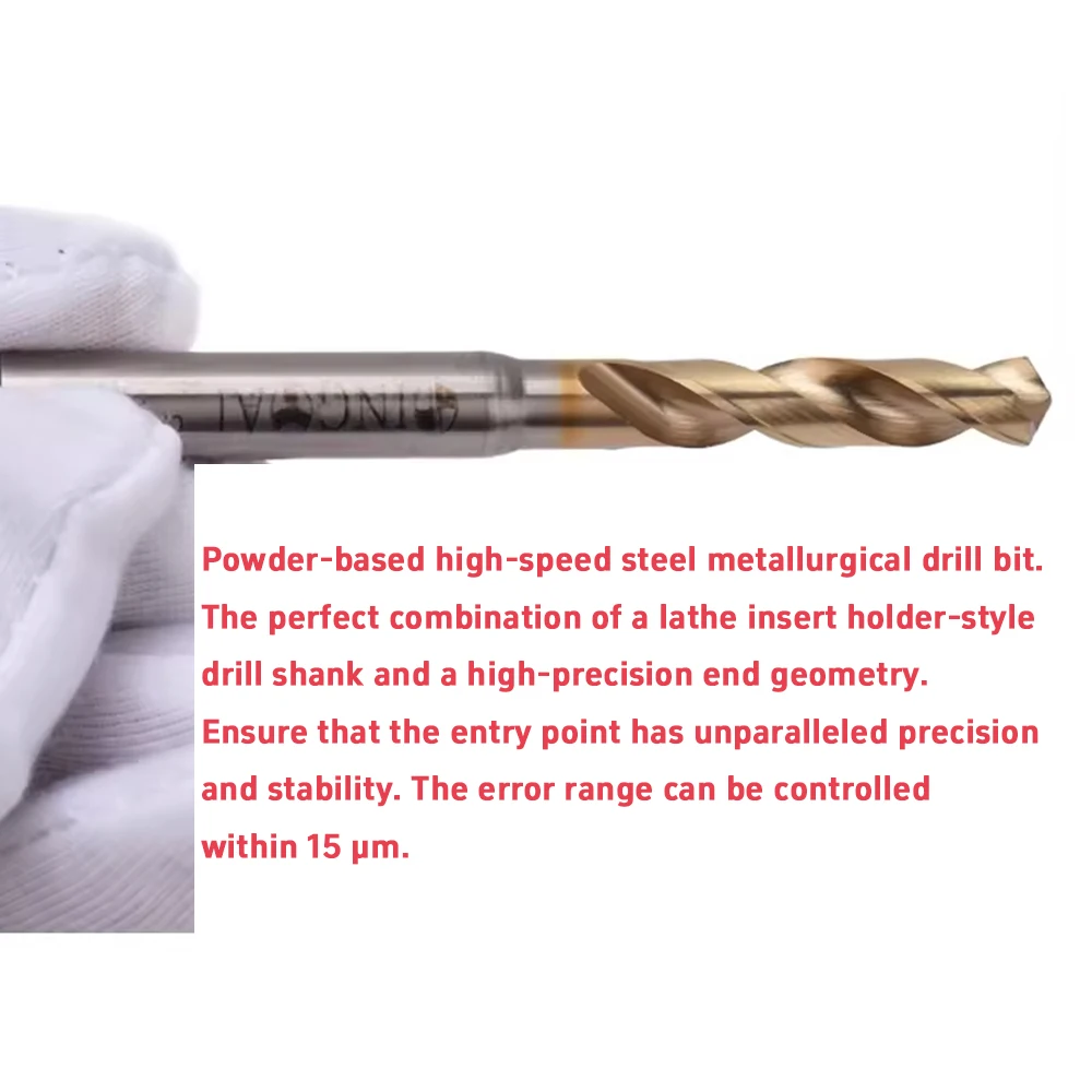 Kanye Powder Metallurgy High-Speed Steel Spot Drill Bit VA Short Shank 2.0-13mm for Nonferrous Metals 3-Year Warranty Replaces