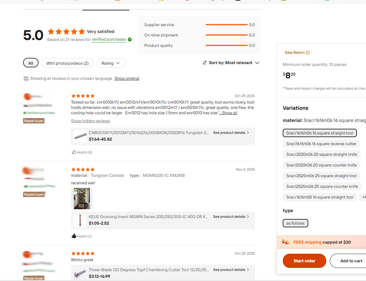 Positive Feedback from customers