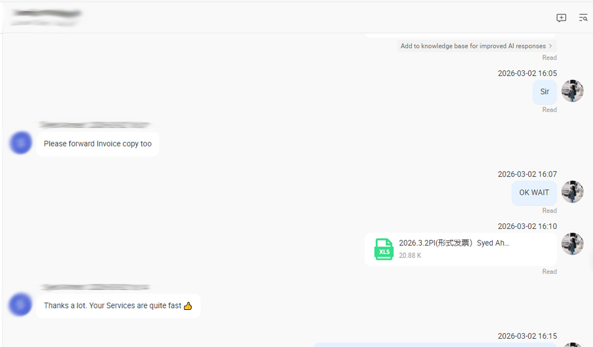 Positive Feedback from customers