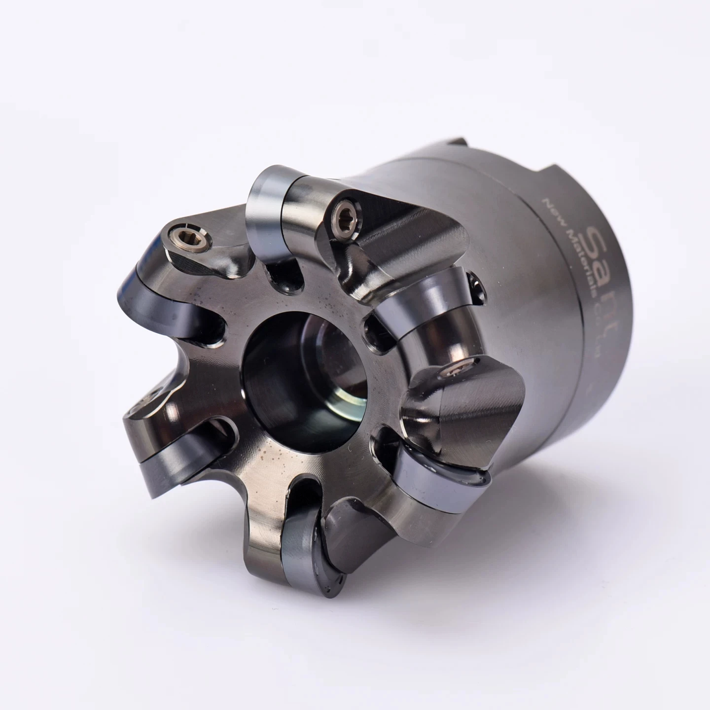 CNC Self-Rotating Insert Face Mill SPIN-D50-22-6Z, 6 Flute D50 Hole 22 Milling Tool for Nickel-Based High-Temperature Superalloy R6449 BS1001