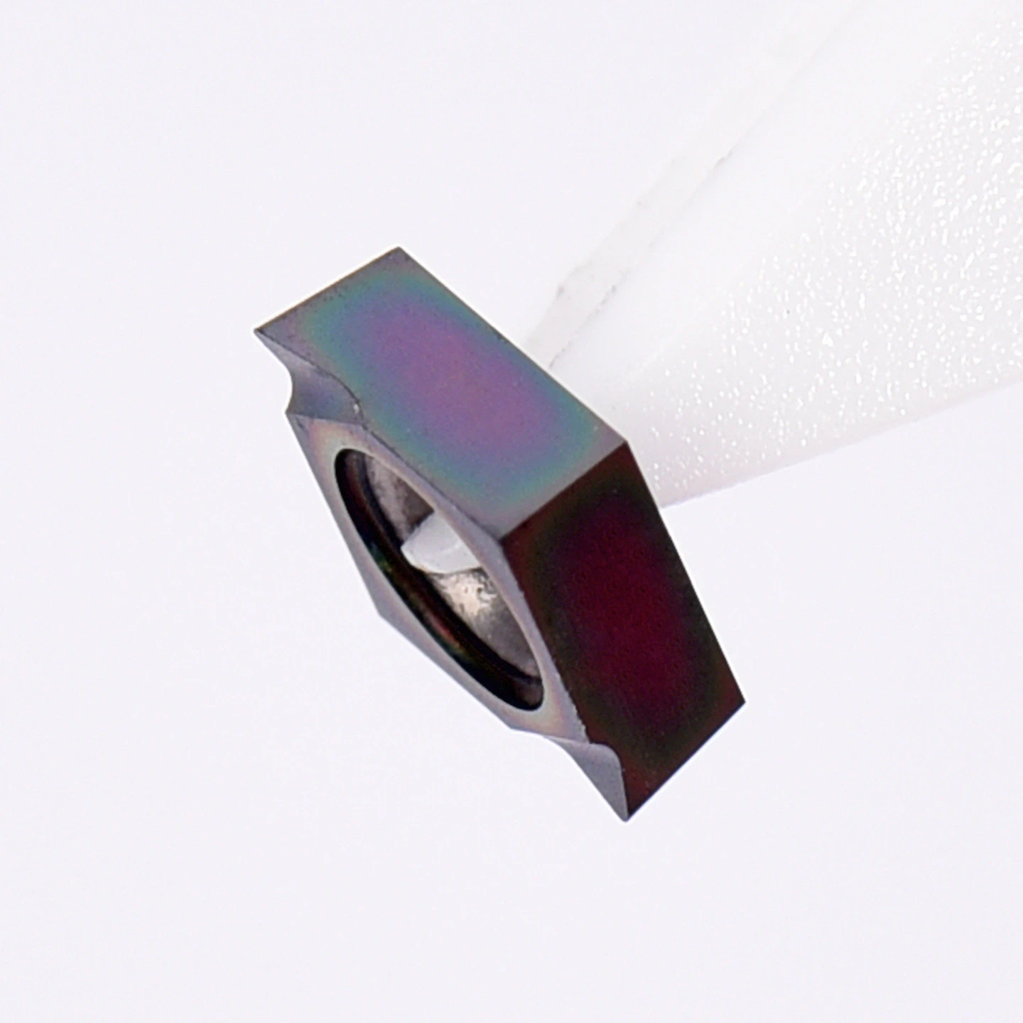 CNC Indexable Small Diamond Internal Boring Finishing Inserts CCGT030102 & CCGT030104, Multi-Colored Coating for Hardened Workpiece Precision Machining