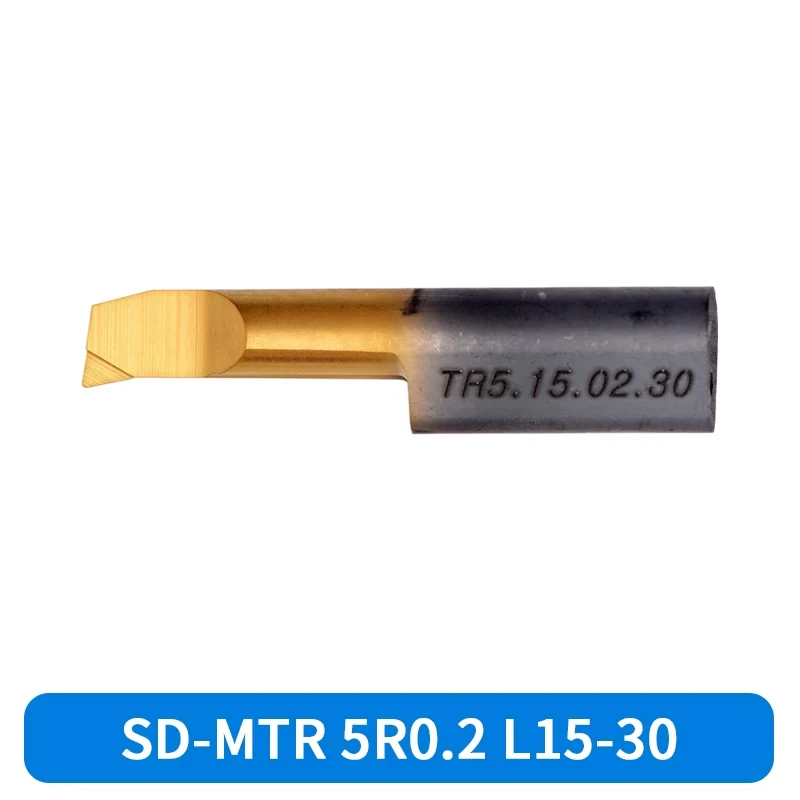Horn Style Solid Carbide Small Bore Boring Tool, Through Coolant SD-MTR 5R0.2 L15 Internal Coolant Boring Bar