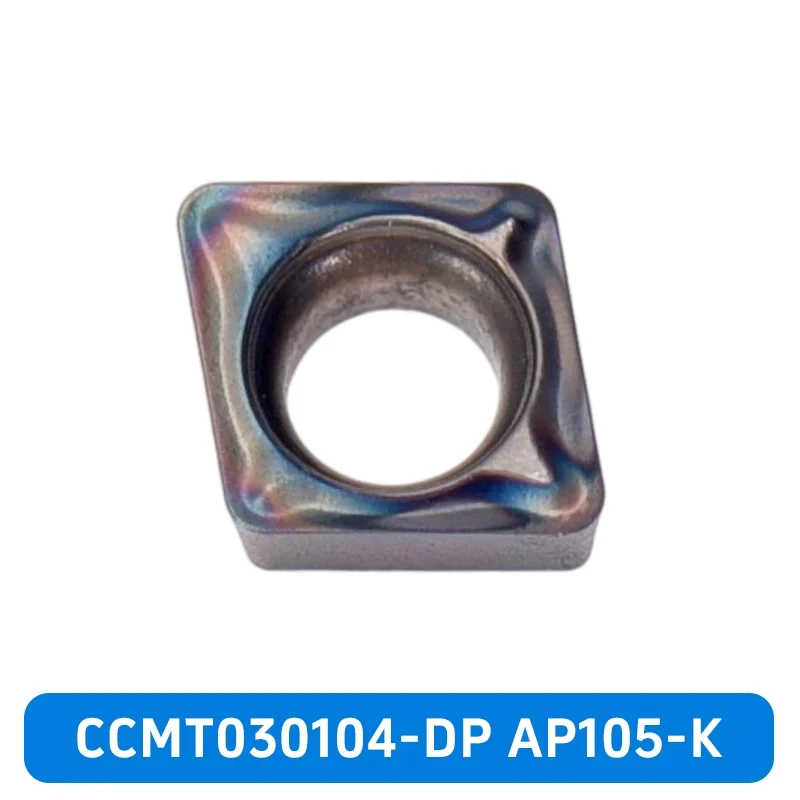 CNC Indexable Diamond Internal Boring Inserts CCMT030104-DP Grade AP105-K, Precision Turning Insert for Hardened Stainless Steel Machining