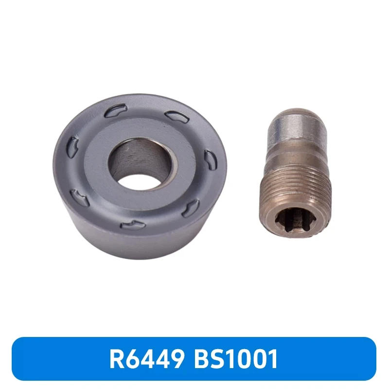 CNC Self-Rotating Insert Face Mill SPIN-D50-22-6Z, 6 Flute D50 Hole 22 Milling Tool for Nickel-Based High-Temperature Superalloy R6449 BS1001