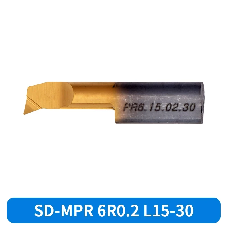 Horn Style Solid Carbide Small Bore Boring Tool SD-MPR 6R0.2 L15 30, Through Internal Coolant Small Diameter Internal Turning Tool