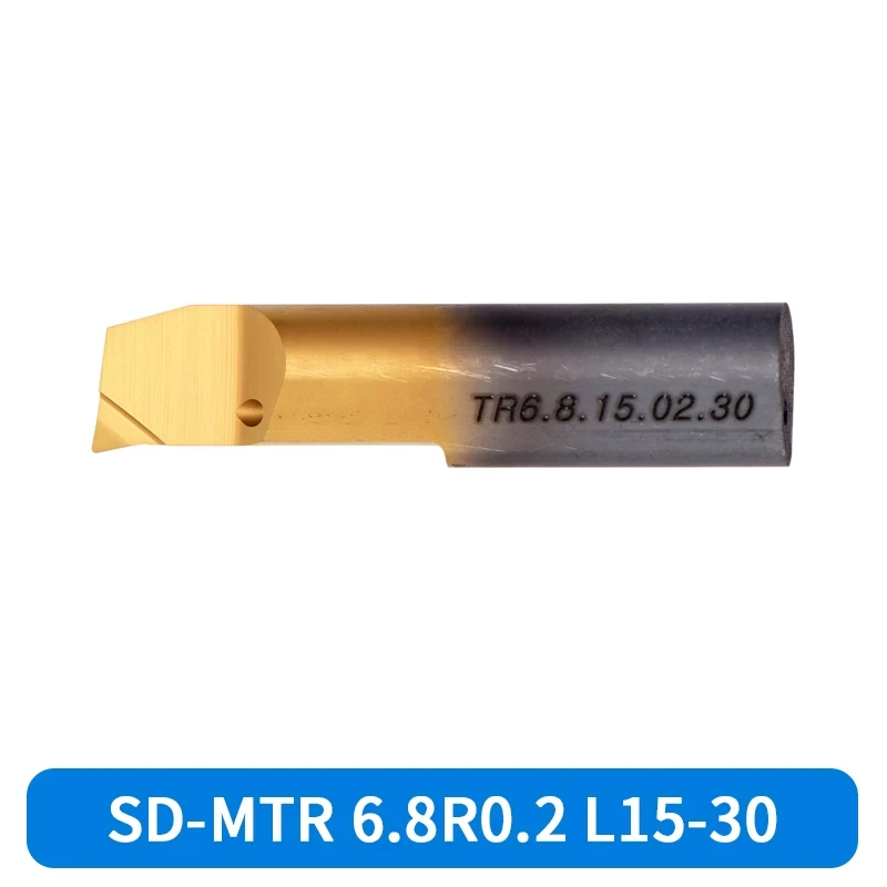 Horn Style Solid Carbide Small Bore Boring Tool, Through Coolant SD-MTR 5R0.2 L15 Internal Coolant Boring Bar