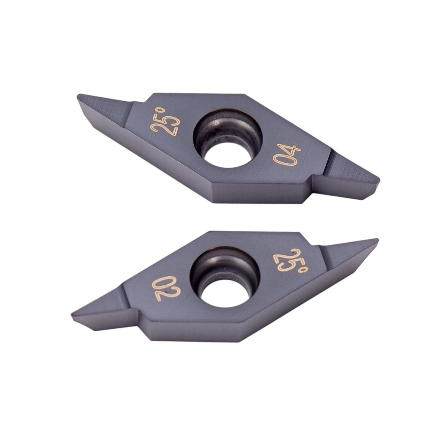 CNC Indexable Carbide Turning Inserts VCGT160402 VCGT160404, 25&deg; Tip Angle R24 R25/L25 Grade KM241 for Precision Profile Machining