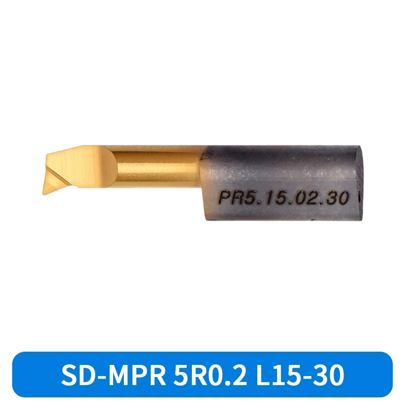 Horn Style Solid Carbide Small Bore Boring Tool SD-MPR 6R0.2 L15 30, Through Internal Coolant Small Diameter Internal Turning Tool