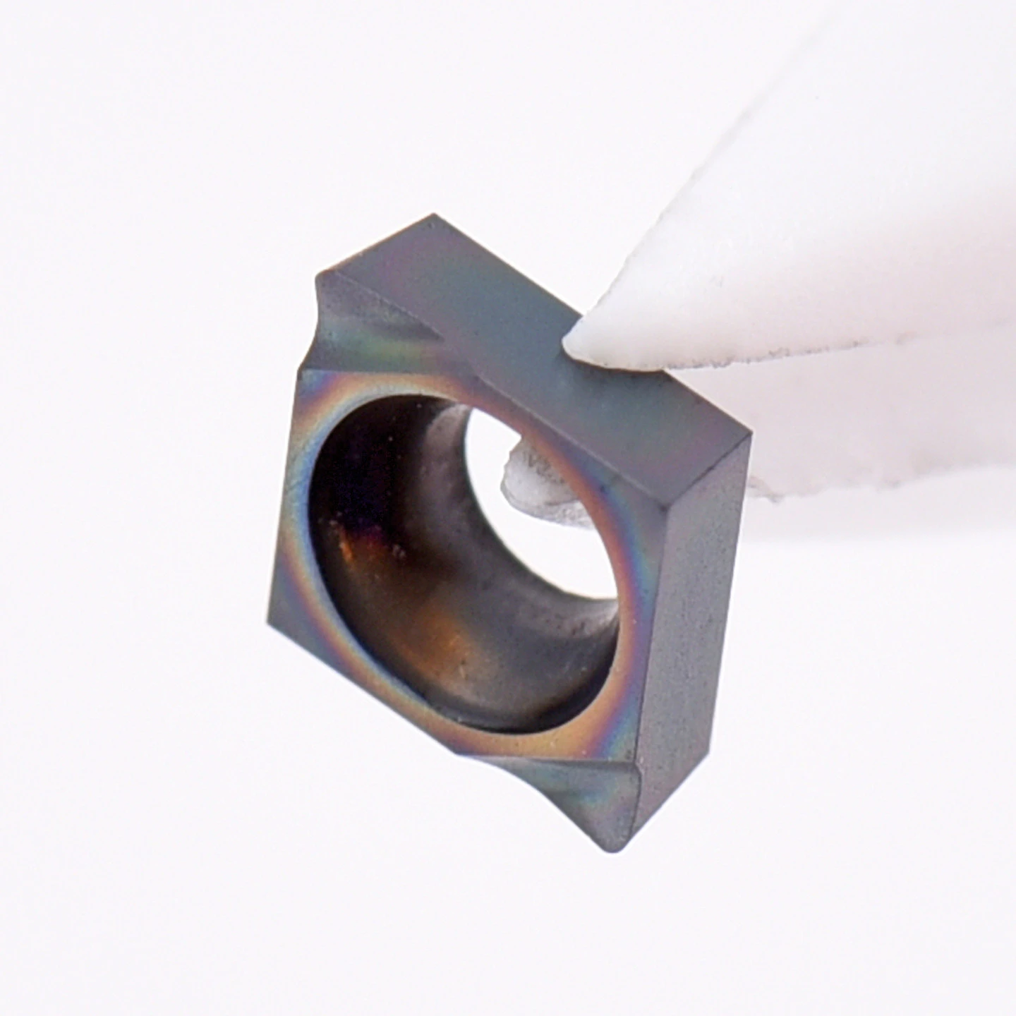 CNC Indexable Small Diamond Internal Boring Finishing Inserts CCGT030102 & CCGT030104, Multi-Colored Coating for Hardened Workpiece Precision Machining