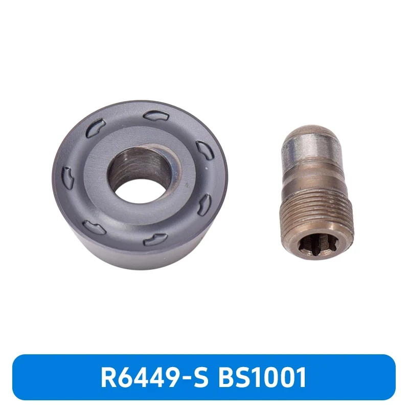CNC Self-Rotating Insert Face Mill SPIN-D50-22-6Z, 6 Flute D50 Hole 22 Milling Tool for Nickel-Based High-Temperature Superalloy R6449 BS1001