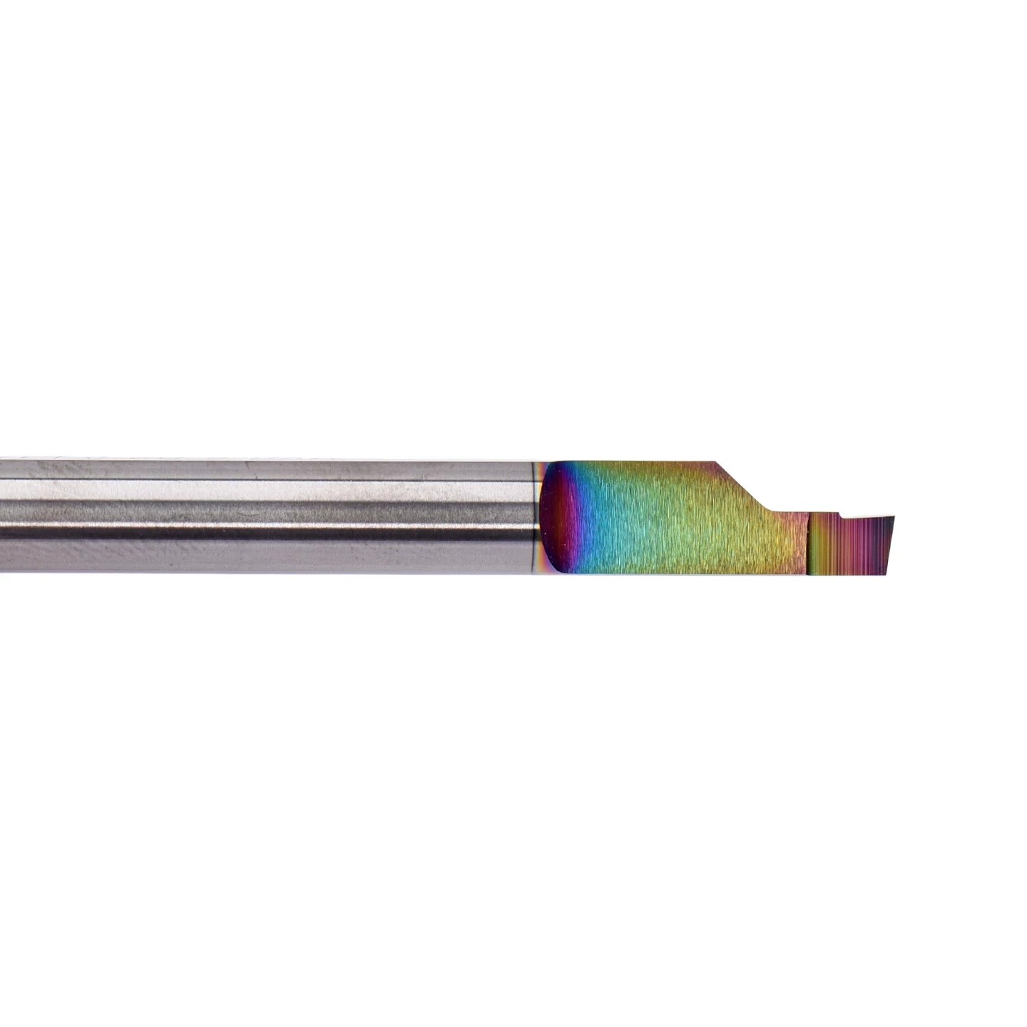 CNC Solid Tungsten Carbide Coated MVR Small Diameter Internal Boring Grooving Insert Tool Rainbow Coated for Aluminum Face Inner Grooving