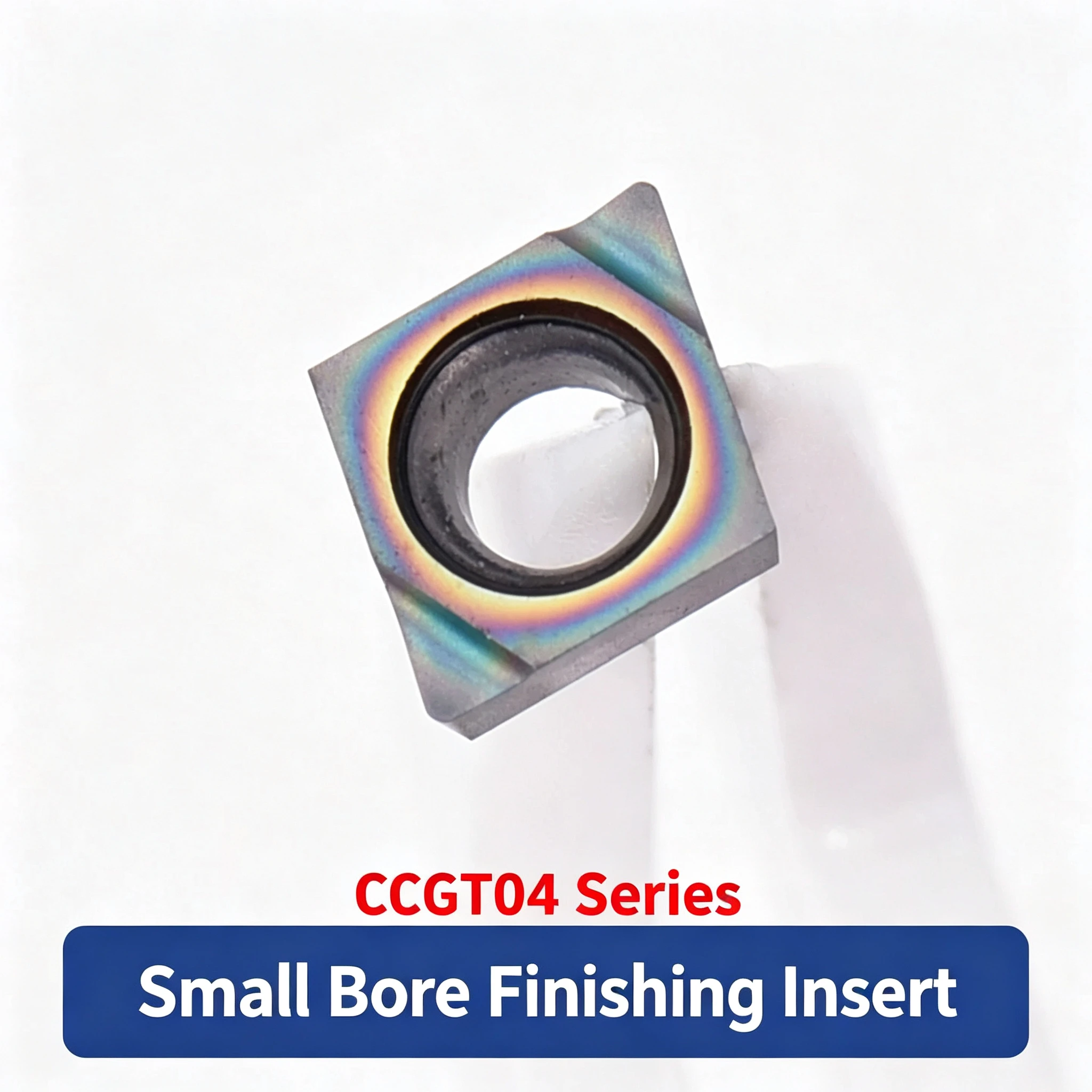 CNC Lathe Small Diamond Internal Hole Finishing Inserts CCGT040102 CCGT040104 Color Coated High Hardness Turning Tools