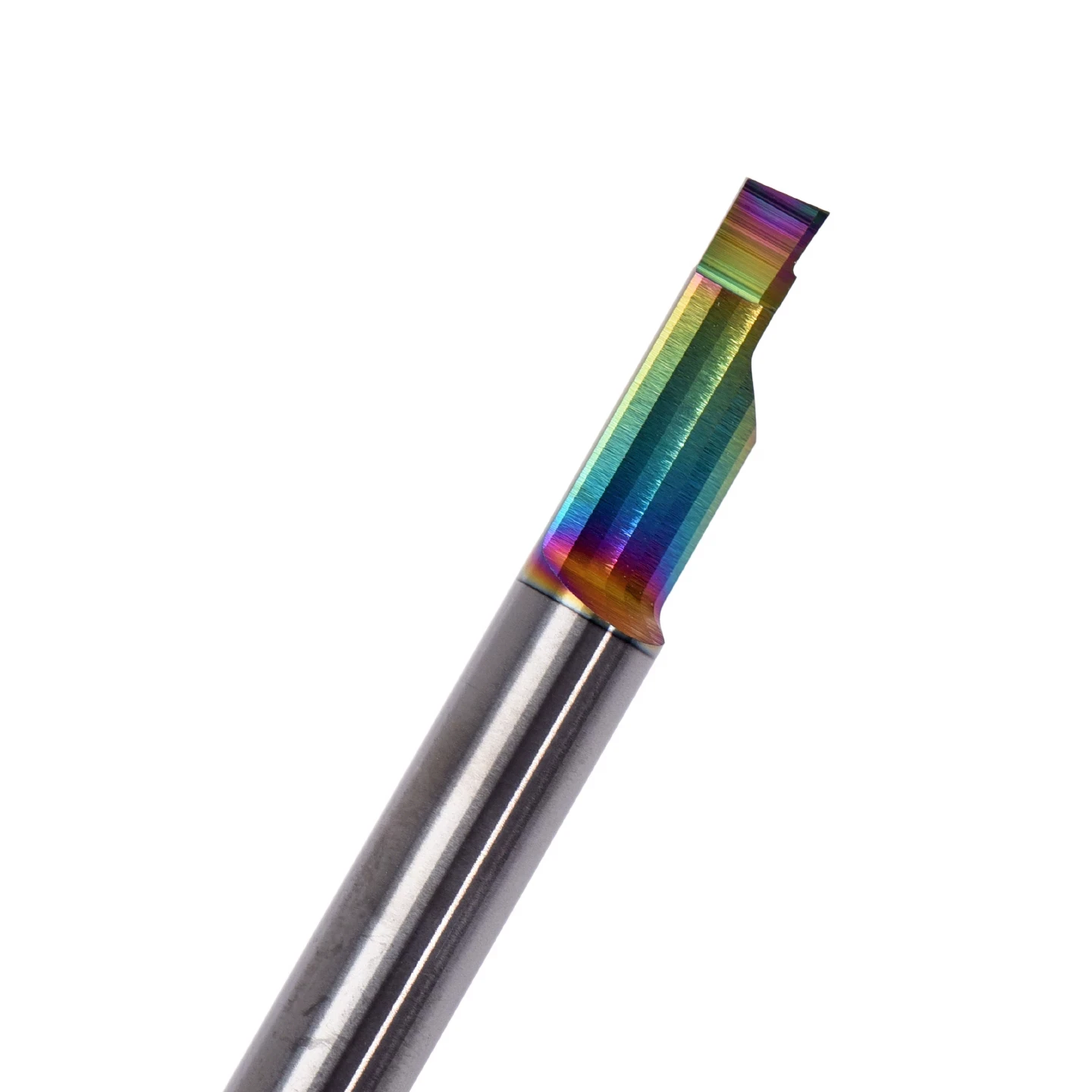 CNC Solid Tungsten Carbide Coated MVR Small Diameter Internal Boring Grooving Insert Tool Rainbow Coated for Aluminum Face Inner Grooving