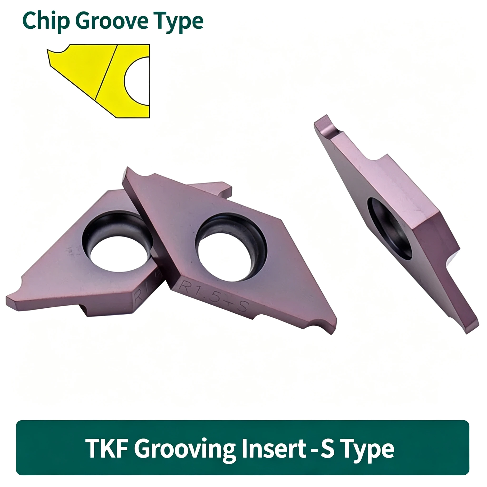 TKF12R100/150/200-S/S16R TKF16R100/150/200-S /S16R CNC Lathe Slotting Cutter Tungsten Carbide Insert Groove Blades Super Hard No